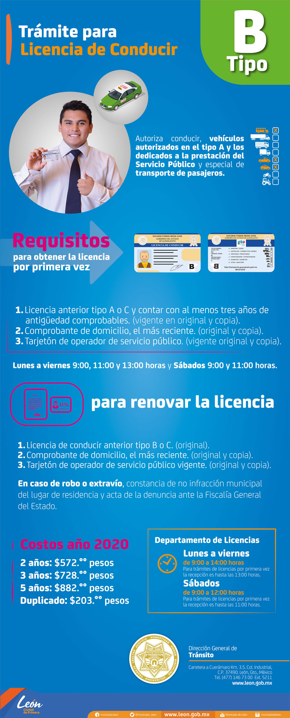 Tránsito - Licencia Tipo B