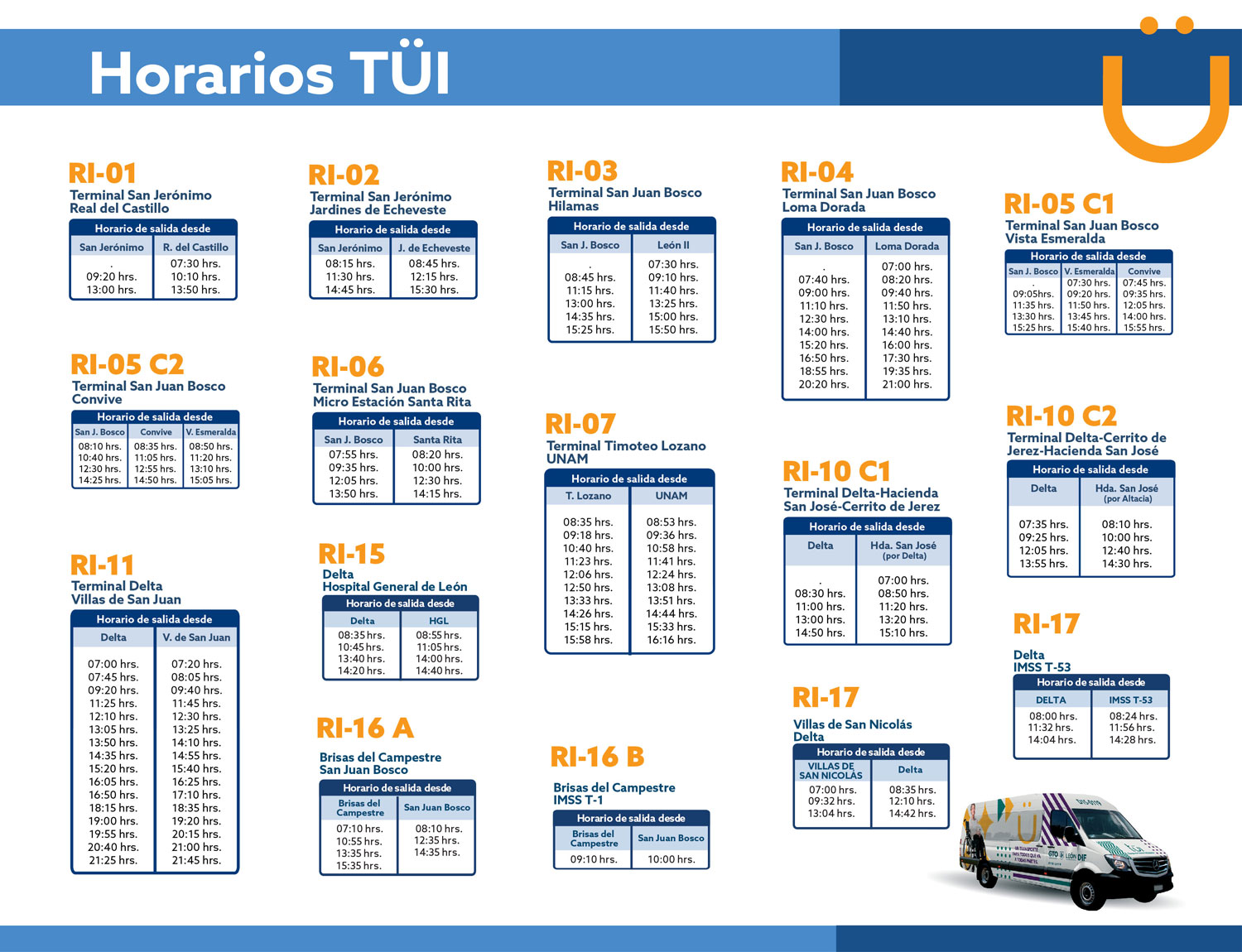 HORARIOS TÜI HORARIOS TÜI
