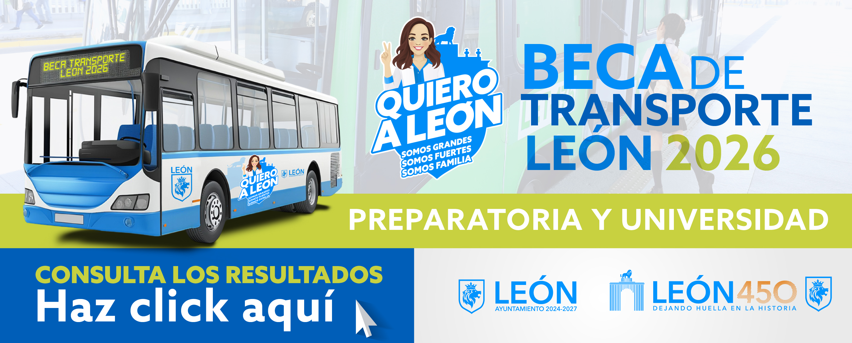 Resultados Beca de Transporte León 2026 Preparatoria y Universidad