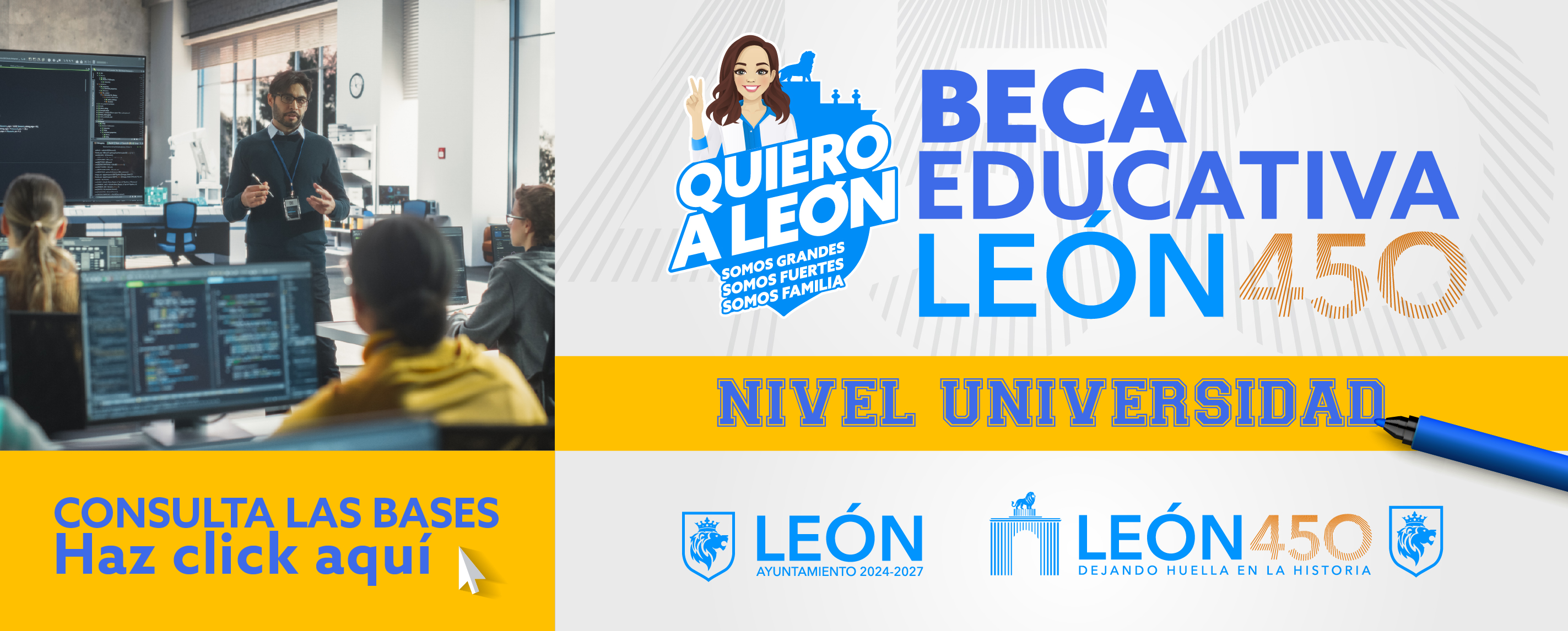Convocatoria Beca León 450 Nivel Universidad