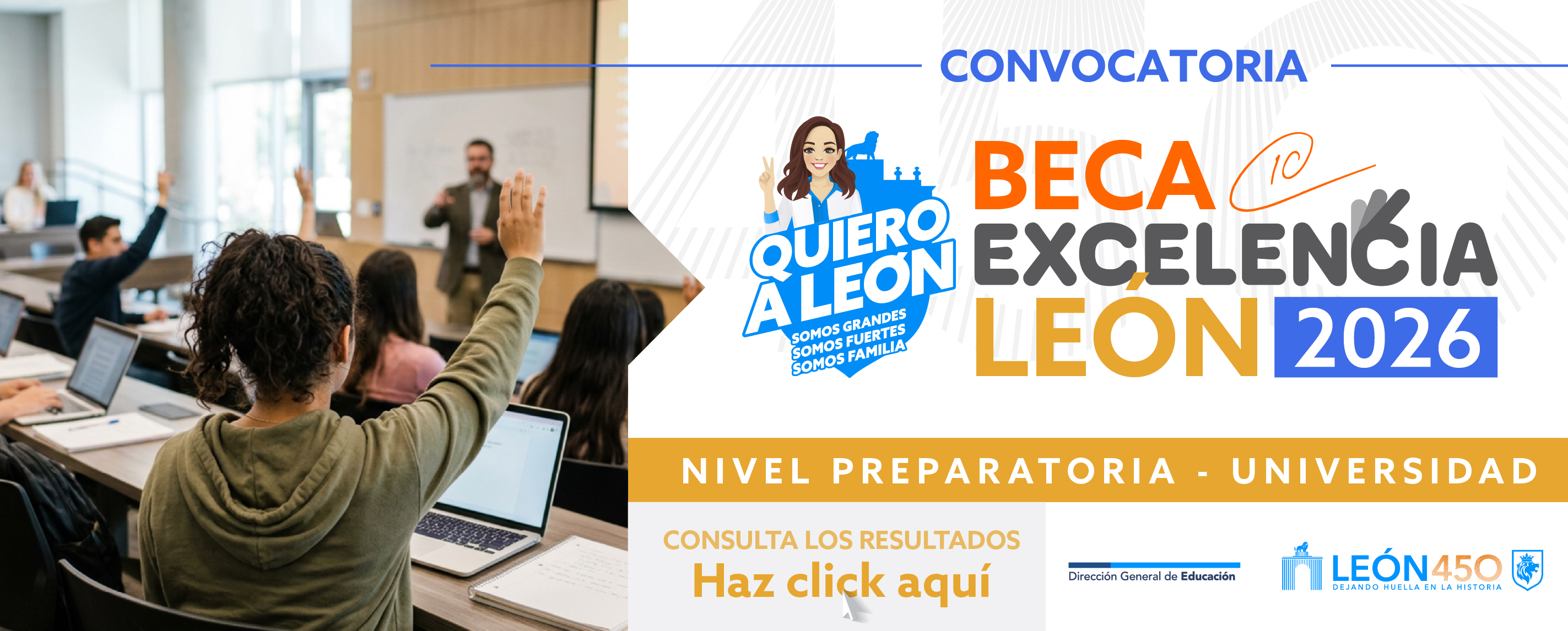 Resultados Beca Excelencia León 2026 Preparatoria y Universidad